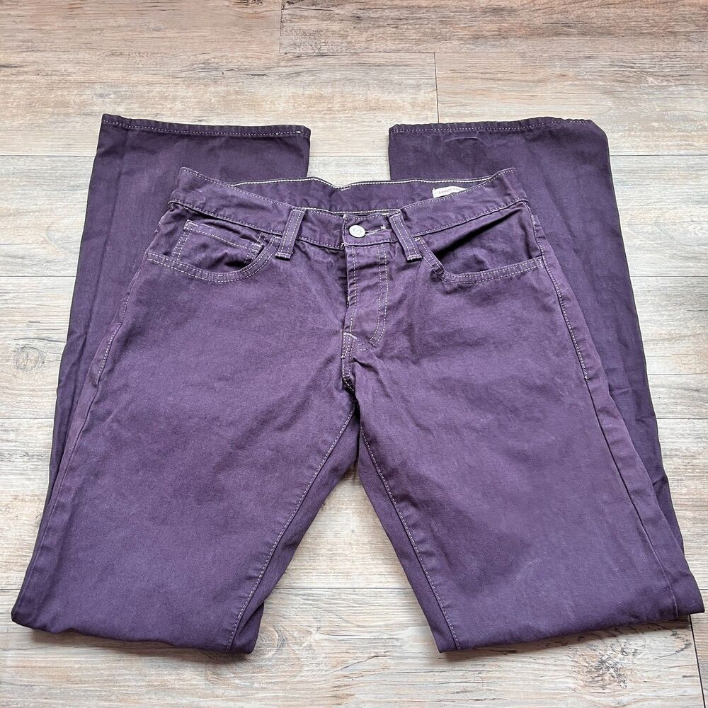 Levi’s Low Rise Bootcut Jeans Purple 30x32 Skinny Fit Y2K Vintage Denim Flare